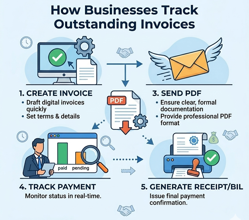 How Businesses Track Outstanding Invoices